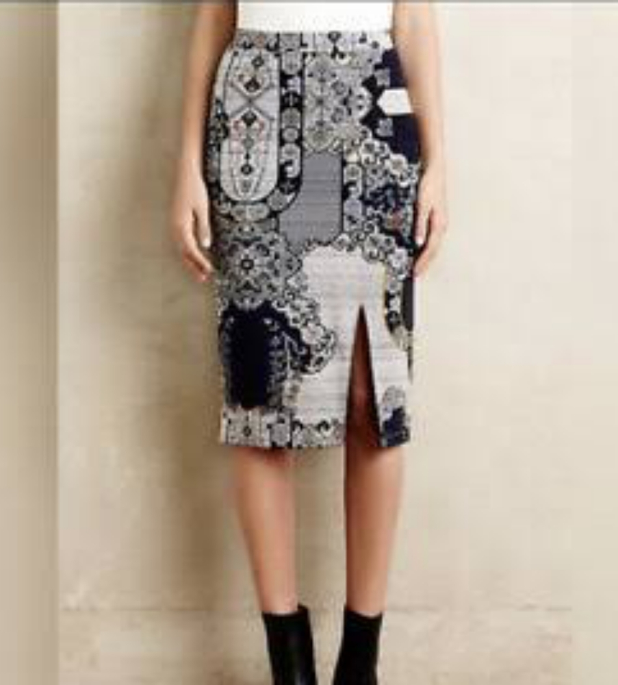 Anthro HD in Paris XS Acanthe Jersey Pencil Skirt